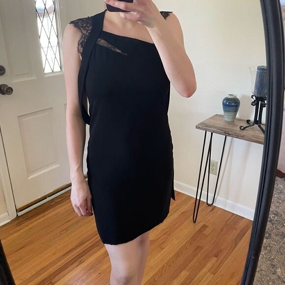 The Kooples Lace Cap Sleeve Mini Dress Black S - Picture 1 of 7